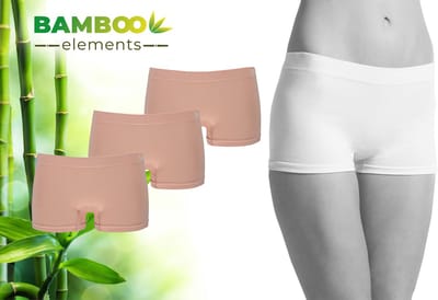 Bamboo Elements - Naadloos Dames Ondergoed - Hipsters - 3 Stuks - Nude S- Boxershort Dames - Lingerie - Onderbroeken Dames - Dames Slips - Ondergoed Dames - Hipster Dames