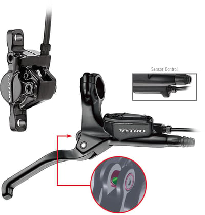 Tektro HD-E350 E-Bike hydraulische schijfremset met remsensor links, incl. 180 cm kabel