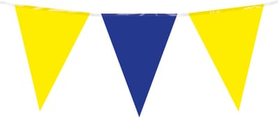 Vlaggenlijn | PE | Kleur: Donker blauw, Geel | Lengte: 10 meter