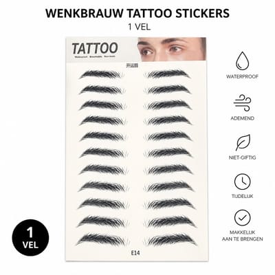 4D Wenkbrauw Tattoos Stickers voor Natuurlijke, Waterdichte en Duurzame Wenkbrauwen