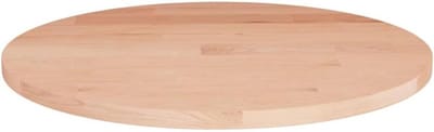 Rond Tafelblad Eikenhout - Houten Blad - Tafelblad Vervangen - Massief Eiken - Diameter 40cm - Natuurlijk