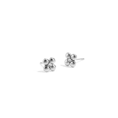 Blossem Shine Oorbellen | RVS (Verkleurt niet) | Zilverkleurig | Roestvrijstalen oorbellen | Beste Cadeau voor haar