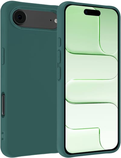 Hoesje Geschikt voor Apple iPhone Air - Sterk & Shockproof - Hoes Cover - Siliconen Case - Donkergroen