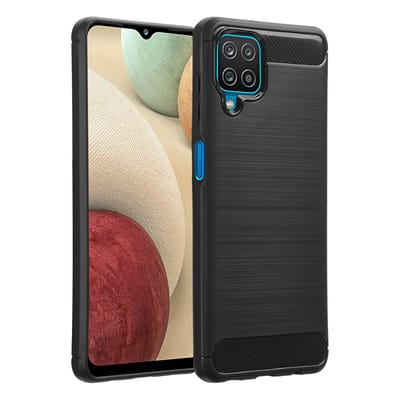 imoshion Hoesje - Geschikt voor Samsung Galaxy A12 - Brushed Backcover - Zwart