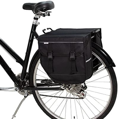 Dubbele fietstassen BikyBag Model M - Zwarte fietstas voor bagagedrager