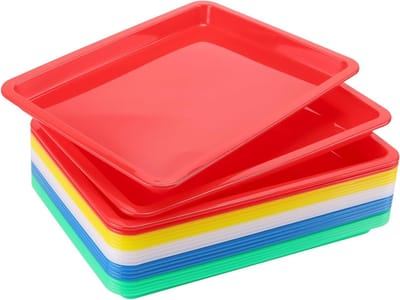 20 Stuks 34 x 25 x 2.5 cm Plastic Activiteitstabletten, Kleurrijke Speel- en Leertray voor Kinderen