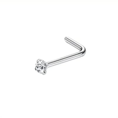 Aramat Jewels | Neuspiercing | Stalen Neuspiercing met Zirkonia Steentje | 1.5mm | |1,5mm | Staal | Volwassenen | Verkleurd niet