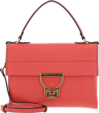 COCCINELLE Leren Handtas Schoudertas Arlettis Handbag Grenadine Red Lichtrood