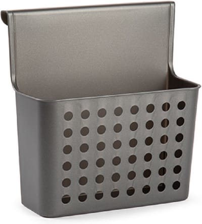 Plasticforte Badkamerrekje - antraciet - douche opbergmandje - 26x24 cm