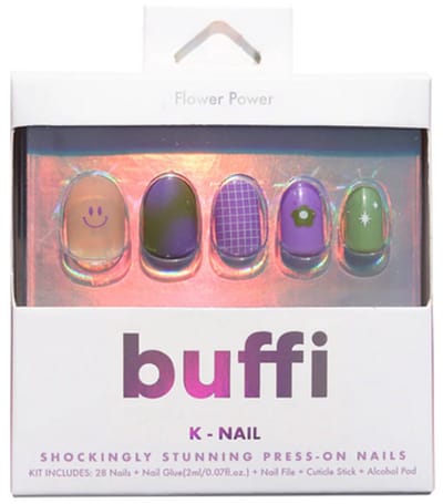 Kara Beauty - Buffi K-Nail - 02 Flower Power - VEGAN - 28 stuks - Press On Nails - Kunstnagels - Nageltips - Plaknagels - Nagelset.