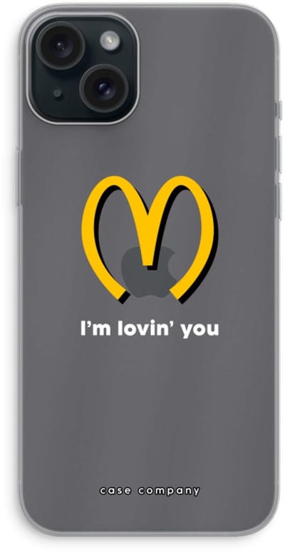 Case Company® - Hoesje geschikt voor iPhone 15 Plus hoesje - I'm lovin' you - Soft Cover Telefoonhoesje - Bescherming aan alle Kanten en Schermrand