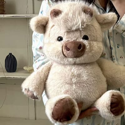 Creatieve Run Fast Serie Pluche Speelgoed Cartoon Knuffeldier Zacht Schattig West-Hoogland Kalf Baby's Troostpop Pendat Voor Kinderen Cadeaus gray