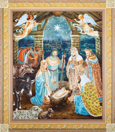 DIAMOND DOTZ DD15.002, Originele 5D Diamond Painting Set Nativity Scene, Knutselpakket met 67161 Ronde Steentjes, Dotz voor Volwassenen, Hobbypakket ca. 100x85 cm voor Kinderen Vanaf 8 Jaar