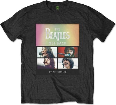 The Beatles - Album Faces Gradient Heren T-shirt - S - Zwart
