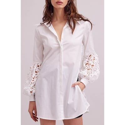 Anne Fontaine Vallauris White Size: 36 | Blouses Outlet | Dames | Beige