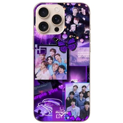Coque - BTS - Iphone 16 Pro Max - Violet - Souple - Concept paars