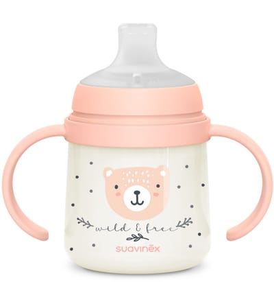 Suavinex Wild & Free Beker Met Handvaten - 150ml - 6Mnd+ - Roze