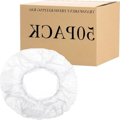 Dailygoods- Bakplaathoezen 50 Stuks - Doorzichtige PE-afdekkingen - Herbruikbare Lekvrije Deksels - Elastische Hoes - Voedselopslag - Compatibel met 38 x 25 cm Bakplaat - Voedselafdekking