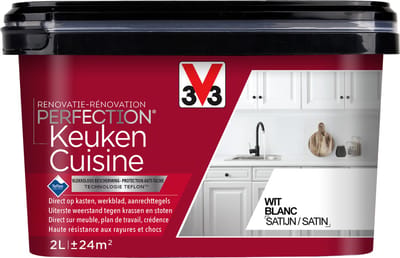V33 Renovatieverf Keuken Perfection Wit Zijdeglans 2l