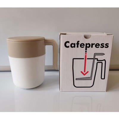 8OZ French Press Mok Koffie- of Theezetter met Infuser Persbeker Origineel Plastic 8OZ