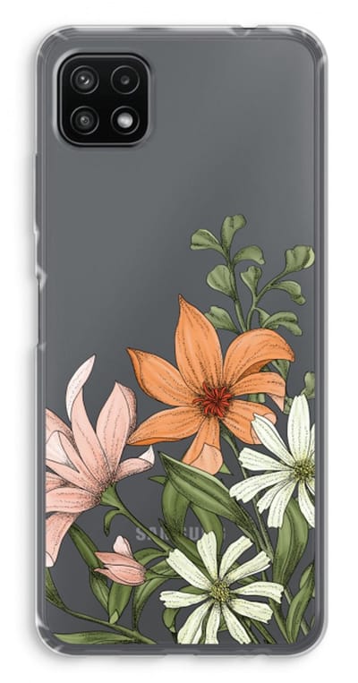 Case Company® - Hoesje geschikt voor Samsung Galaxy A22 5G hoesje - Floral bouquet - Soft Cover Telefoonhoesje - Bescherming aan alle Kanten en Schermrand