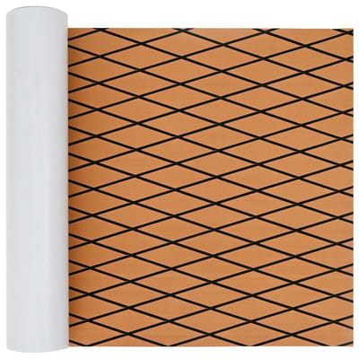vidaXL - Bootmat - Gestreept - Bruin - en - zwart - 190 - x - 70 - cm - EVA