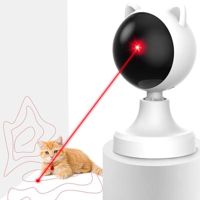 longziming-Katten Laser - Kattenspeelgoed - Interactief speelgoed - 1 stuk - Automatisch - Bewegingssensor - 15 min timer - Stil (<25 dB) - Willekeurige laserpatronen - USB-C oplaadbaar - 1000mAh - Voor katten, kittens en honden