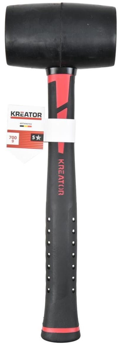 Kreator Hamer KRTH90702 - Rubberen hamer 700g - fiber - zwart