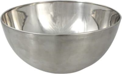 Svenska Living Salade/voedsel serveer schaal - mat zilver - RVS - D23 x H11 cm - Serveerschalen
