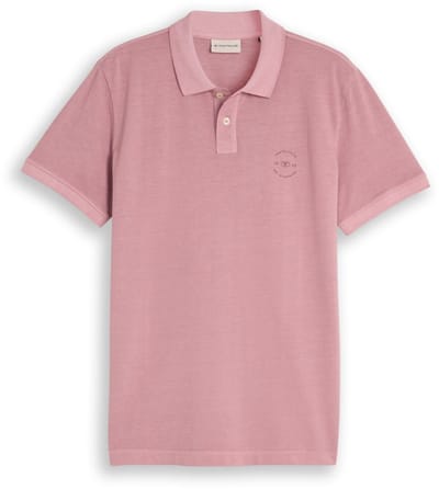 Tom Tailor - Piqué poloshirt met logoprint - Maat XL - dusty rose