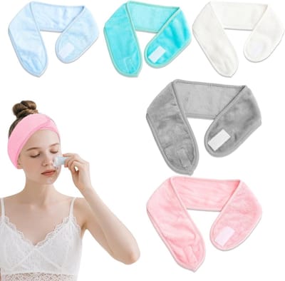 Verstelbare en Ademend Make-up Hoofdband van Microfiber - Antislip, Zacht en Comfortabel in 5 Kleuren