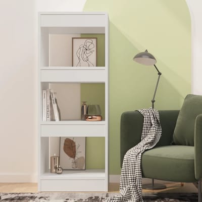 vidaXL - Boekenkast/kamerscherm - 40x30x103 - cm - bewerkt - hout - wit