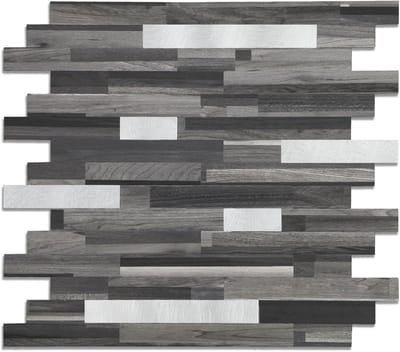 Beschermfolie Tegels - Plak Tegels - Keuken Badkamer - Waterdicht Hittebestendig - 30 x 30 cm - Zwart Houtnerf