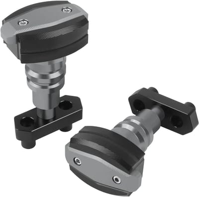 Frame sliders motor - Valdoppen motorfiets - Motorfiets beschermen - CNC Aluminium - 1 paar - Titanium
