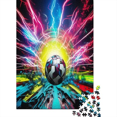 Puzzel Voetbal - 1000 Stukjes - Familiespel - Recyclebaar Karton - 75 x 50 cm - Stijl 18