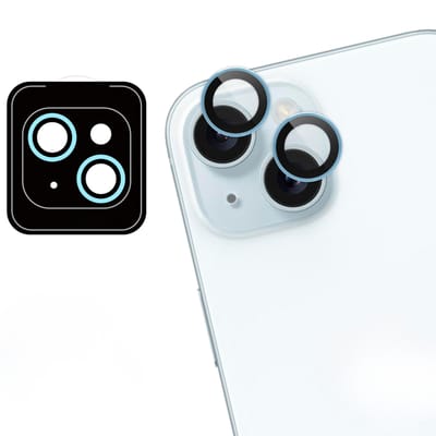 imoshion Camera Lens Protector - Geschikt geschikt voor Apple iPhone 15 Plus/ geschikt voor Apple iPhone 15 - 2 Pack - Blauw