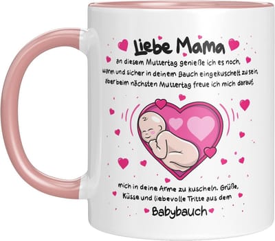 Cadeau voor aanstaande mama - Unieke moederdag mamatasse in roze
