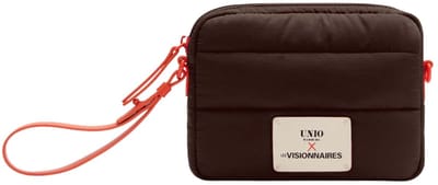 Unio Hamburg x Les Visionnaires schoudertas Puffy Unio Paris Chocolate donkerbruin