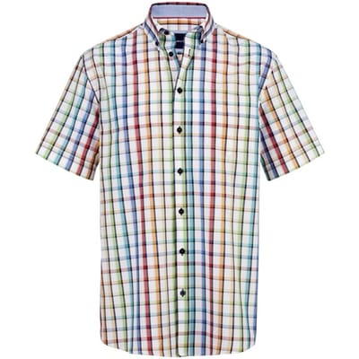 Babista herren Overhemd Met Korte Mouwen - 39/40 - wit - Plus Size