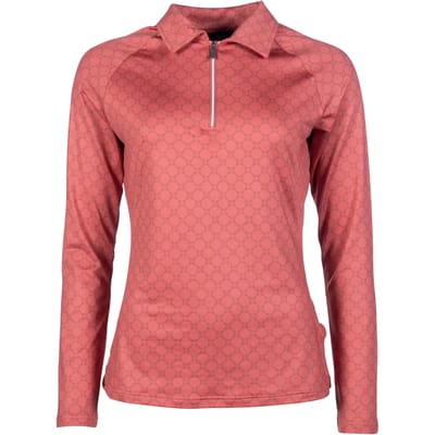 Damespolo met lange mouwen HKM Rosewood Allover Print