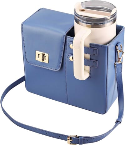 Draagbare Crossbody Tas voor Waterfles, Verstelbare Schouderband, Ideaal voor Reizen en Dagelijks Gebruik, Handige Accessoires voor Buitenactiviteiten