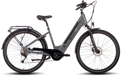 SAXXX Deluxe Sport - Elektrische fiets - Middenmotor 70 Nm - 28 inch - 95% Vooraf Geassembleerd - mat grijs-zilver