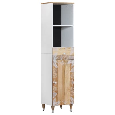 vidaXL - Badkamerkast - 38x33,5x160 - cm - massief - mangohout