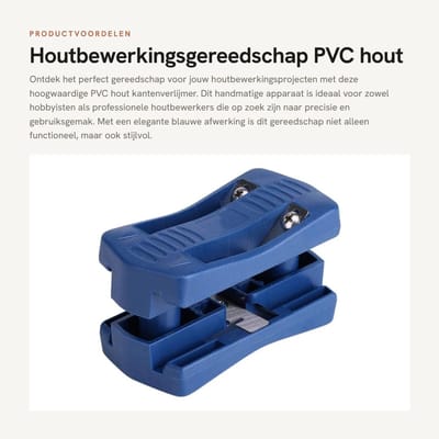 Dailygoods - Houtbewerkingsgereedschap - PVC hout kantenverlijmer - Handmatige staartafwerking - Blauw - Precisie en Comfort - Geschikt voor Houtbewer...
