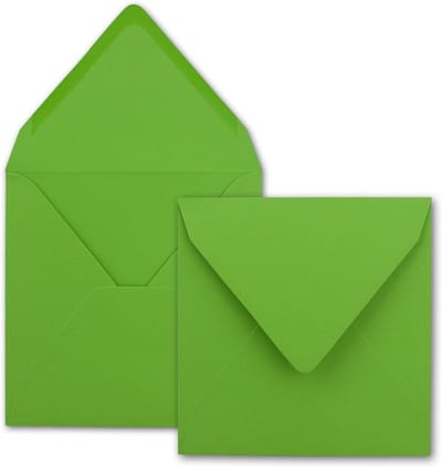 Vierkante Enveloppen Lichtgroen 15,5 x 15,5 cm zonder Venster voor Uitnodigingen