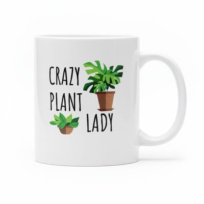 'Crazy Plant Lady' Mok - Leuke Botanische Koffie/Thee Beker - 330 ml - Ideaal Cadeau voor Tuiniers, Plantenliefhebbers & Groene Vingers