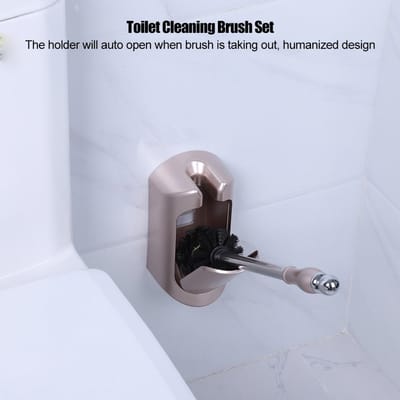 RVS Handvat Toiletborstel met Houder Home Hotel Badkamer Reinigingsgereedschap Set Type 1