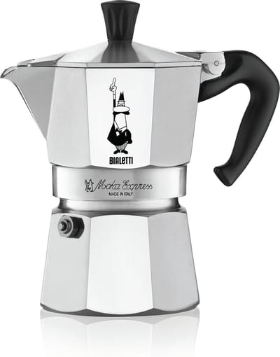 Bialetti Moka Express 0,06 l Aluminium, Zwart