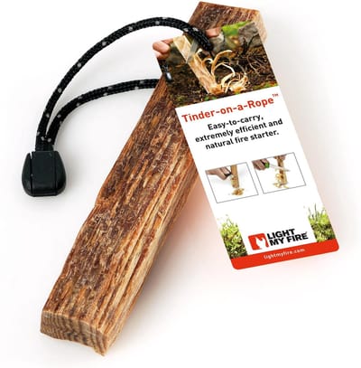 Light My Fire Tinder-on-a-Rope Aanmaakhout Firestarter Survival Vuurstarter Tinder Dust Harshout Aanmaakblokje Aansteker Fire Starter Aanmaakhoutje Vuurmaker Kampvuur Scouting Hars Tondels Scout Vuur Maken Firesteel