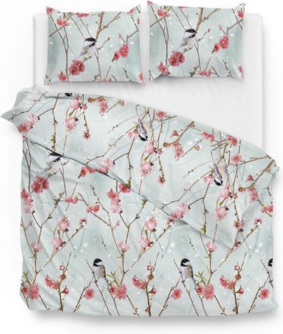 Zohome Sender Dekbedovertrek- Flanel - Tweepersoons - 200x200/220 cm - blue